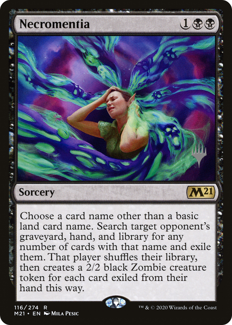 Necromentia (PM21-116P) - Core Set 2021 Promos - Premium MTG Single from Wizards of the Coast - Just $0.12! Shop now at Game Crave Tournament Store