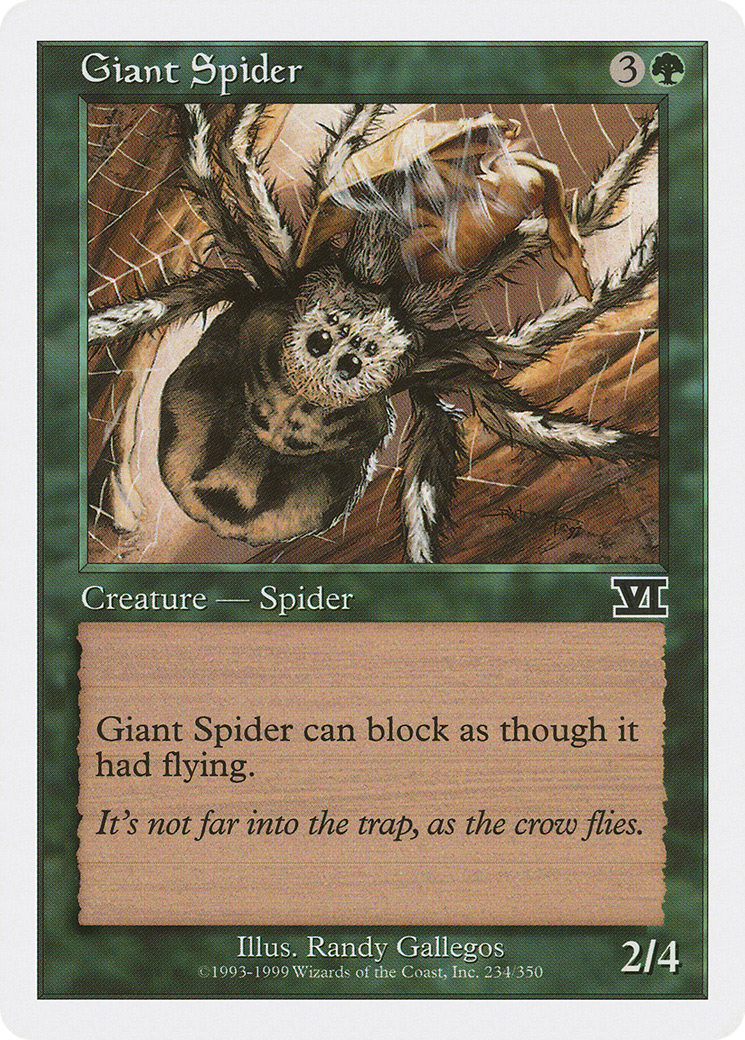 Giant Spider (6ED-234) - Classic Sixth Edition - Premium MTG Single from Wizards of the Coast - Just $0.25! Shop now at Game Crave Tournament Store