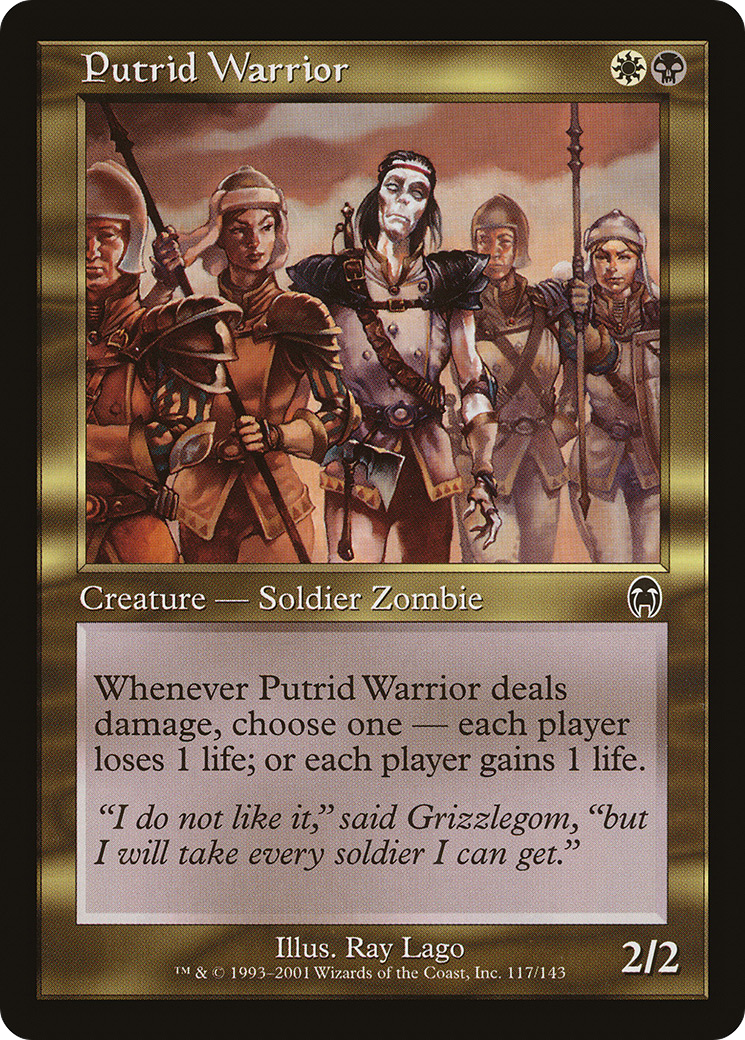 Putrid Warrior (APC-117) - Apocalypse - Premium MTG Single from Wizards of the Coast - Just $0.25! Shop now at Game Crave Tournament Store