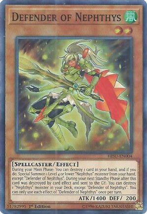 Defender of Nephthys (HISU-EN004) - Hidden Summoners 1st Edition - Premium Yugioh Single from Konami - Just $0.25! Shop now at Game Crave Tournament Store