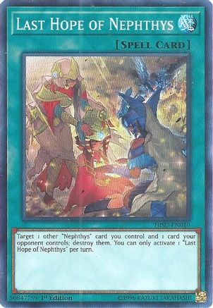 Last Hope of Nephthys (HISU-EN010) - Hidden Summoners 1st Edition - Premium Yugioh Single from Konami - Just $0.25! Shop now at Game Crave Tournament Store