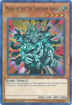 Manju of the Ten Thousand Hands (HISU-EN047) - Hidden Summoners 1st Edition - Premium Yugioh Single from Konami - Just $0.55! Shop now at Game Crave Tournament Store