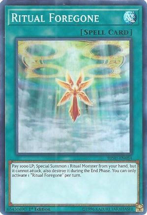 Ritual Foregone (HISU-EN054) - Hidden Summoners 1st Edition - Premium Yugioh Single from Konami - Just $0.25! Shop now at Game Crave Tournament Store