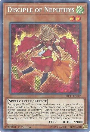 Disciple of Nephthys (HISU-EN002) - Hidden Summoners 1st Edition - Premium Yugioh Single from Konami - Just $0.51! Shop now at Game Crave Tournament Store