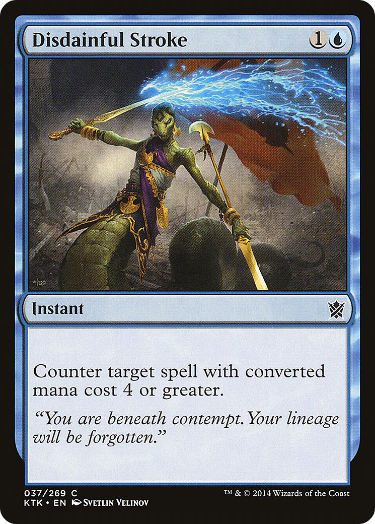 Disdainful Stroke (KTK-037) - Khans of Tarkir Foil - Premium MTG Single from Wizards of the Coast - Just $0.10! Shop now at Game Crave Tournament Store