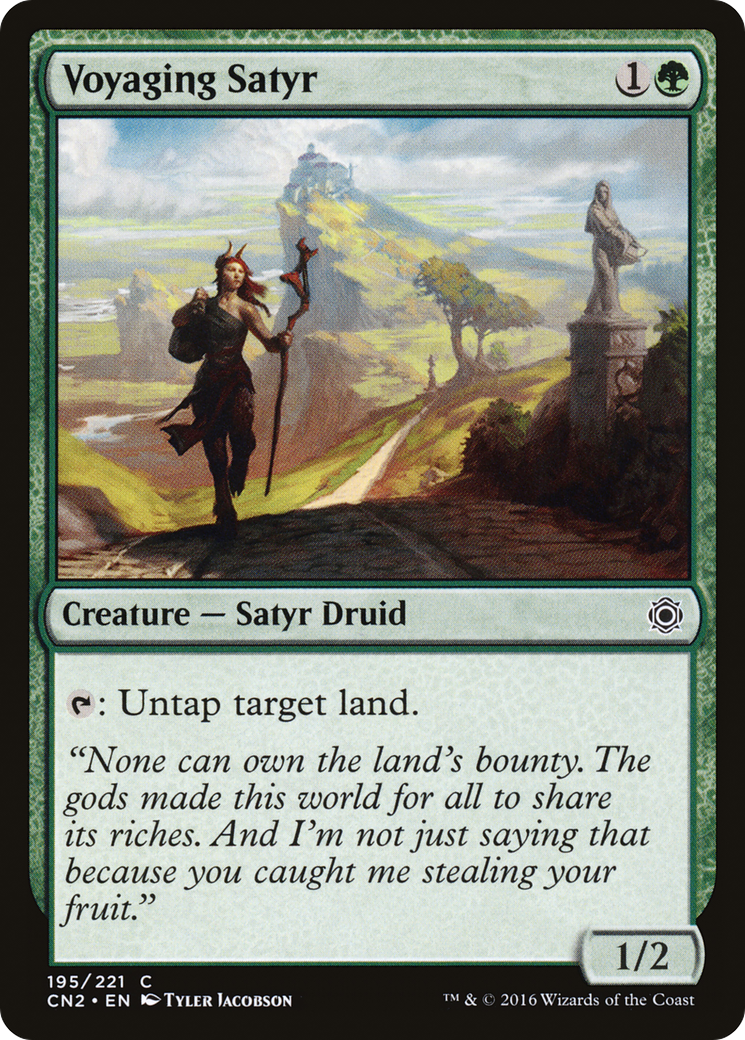 Voyaging Satyr (CN2-195) - Conspiracy: Take the Crown - Premium MTG Single from Wizards of the Coast - Just $0.08! Shop now at Game Crave Tournament Store