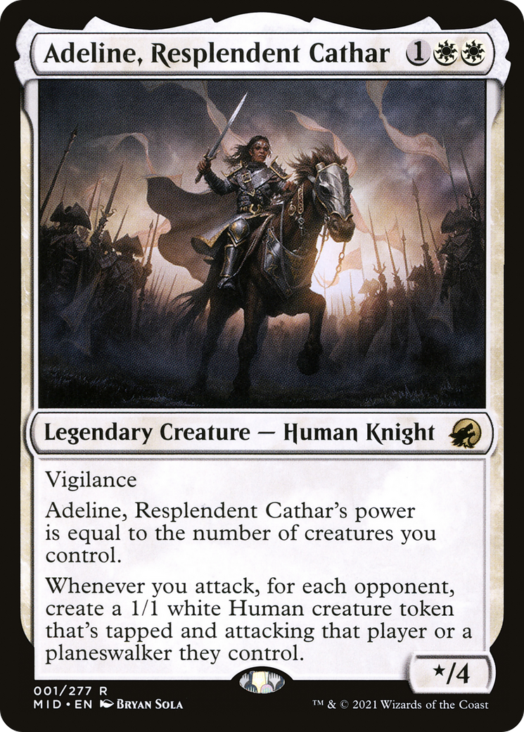 Adeline, Resplendent Cathar (MID-001) - Innistrad: Midnight Hunt - Premium MTG Single from Wizards of the Coast - Just $0.70! Shop now at Game Crave Tournament Store