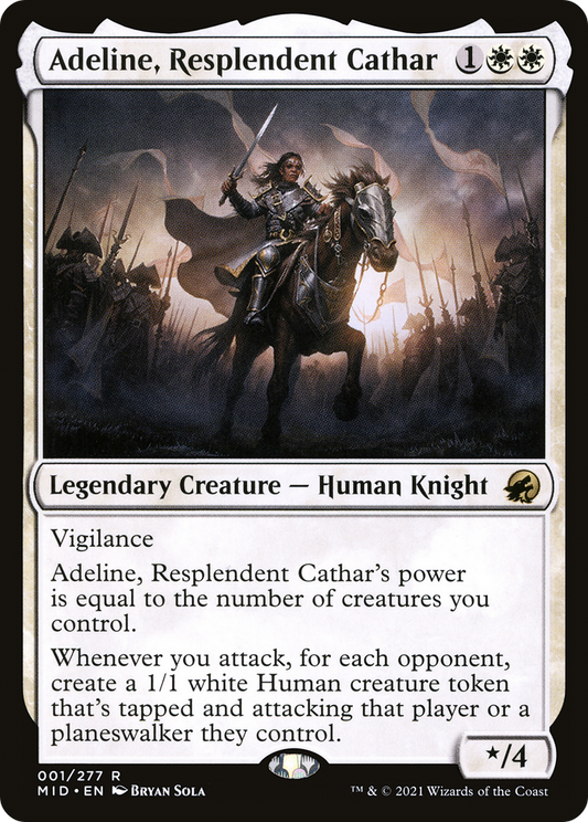 Adeline, Resplendent Cathar (MID-001) - Innistrad: Midnight Hunt - Premium MTG Single from Wizards of the Coast - Just $0.70! Shop now at Game Crave Tournament Store