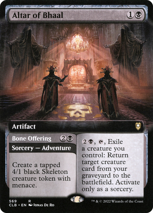 Altar of Bhaal // Bone Offering (CLB-569) - Commander Legends: Battle for Baldur's Gate: (Extended Art) Foil - Premium MTG Single from Wizards of the Coast - Just $0.25! Shop now at Game Crave Tournament Store
