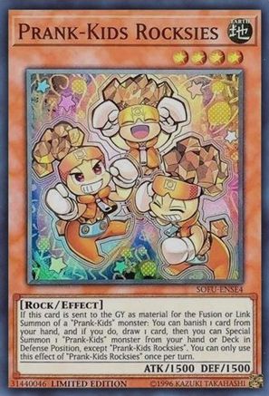 Prank-Kids Rocksies (SOFU-ENSE4) - Soul Fusion Limited - Premium Yugioh Single from Konami - Just $0.25! Shop now at Game Crave Tournament Store