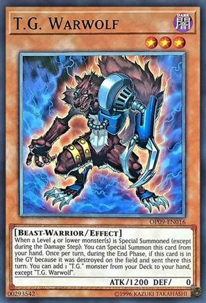 T.G. Warwolf (OP09-EN016) - OTS Tournament Pack 9 Unlimited - Premium Yugioh Single from Konami - Just $0.72! Shop now at Game Crave Tournament Store
