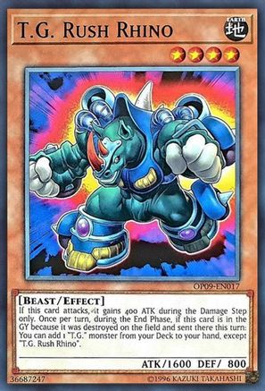 T.G. Rush Rhino (OP09-EN017) - OTS Tournament Pack 9 Unlimited - Premium Yugioh Single from Konami - Just $0.25! Shop now at Game Crave Tournament Store