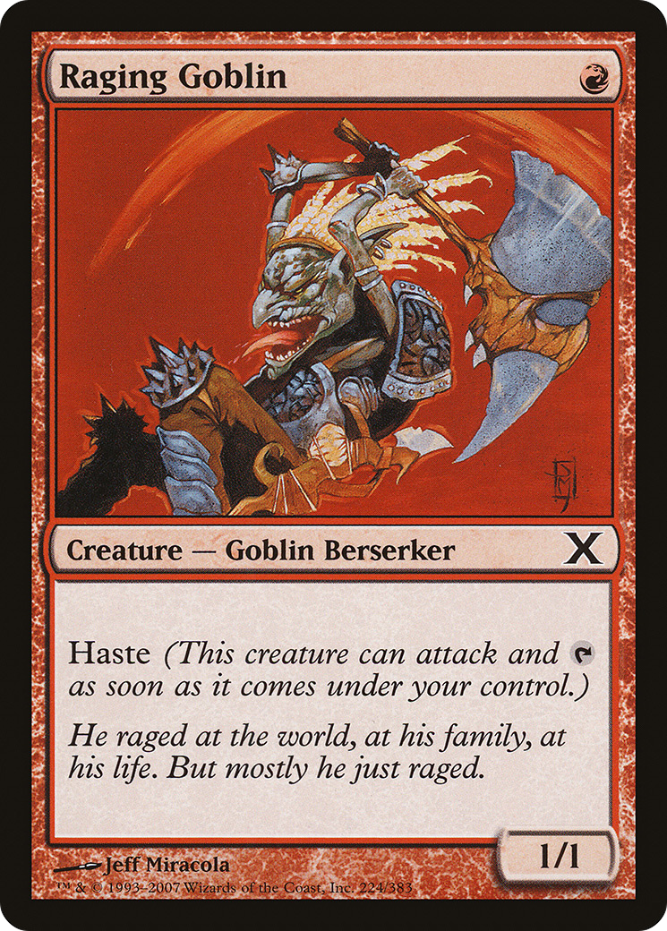 Raging Goblin (10E-224) - Tenth Edition - Premium MTG Single from Wizards of the Coast - Just $0.08! Shop now at Game Crave Tournament Store