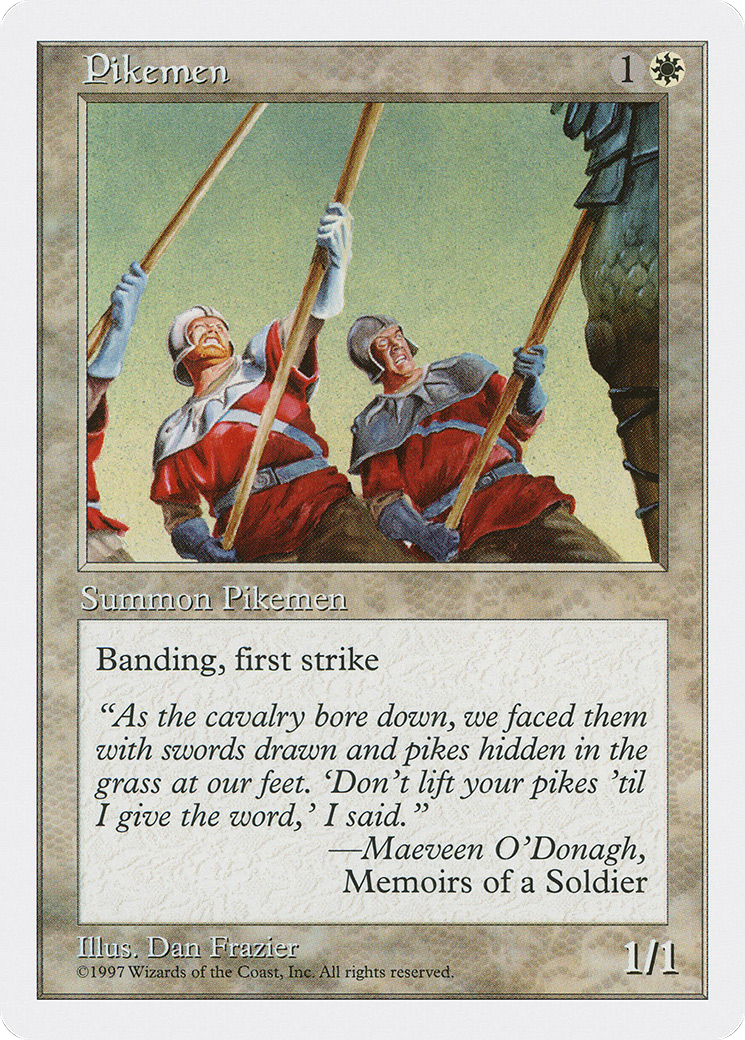 Pikemen (5ED-052) - Fifth Edition - Premium MTG Single from Wizards of the Coast - Just $0.25! Shop now at Game Crave Tournament Store