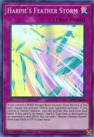 Harpie's Feather Storm (LED4-EN000) - Legendary Duelists: Sisters of the Rose 1st Edition - Premium Yugioh Single from Konami - Just $0.14! Shop now at Game Crave Tournament Store