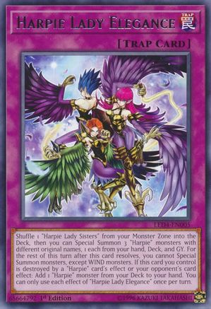 Harpie Lady Elegance (LED4-EN005) - Legendary Duelists: Sisters of the Rose 1st Edition - Premium Yugioh Single from Konami - Just $0.10! Shop now at Game Crave Tournament Store