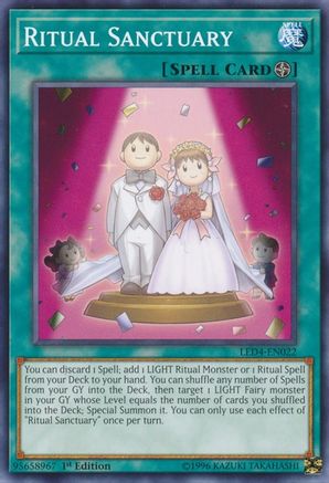 Ritual Sanctuary (LED4-EN022) - Legendary Duelists: Sisters of the Rose 1st Edition - Premium Yugioh Single from Konami - Just $0.08! Shop now at Game Crave Tournament Store