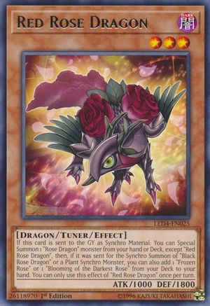 Red Rose Dragon (LED4-EN025) - Legendary Duelists: Sisters of the Rose 1st Edition - Premium Yugioh Single from Konami - Just $2.06! Shop now at Game Crave Tournament Store