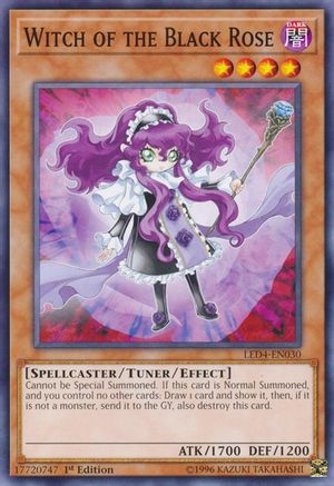Witch of the Black Rose (LED4-EN030) - Legendary Duelists: Sisters of the Rose 1st Edition - Premium Yugioh Single from Konami - Just $0.08! Shop now at Game Crave Tournament Store