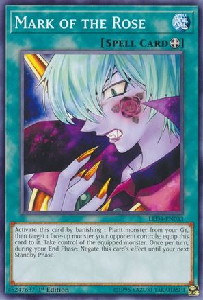 Mark of the Rose (LED4-EN033) - Legendary Duelists: Sisters of the Rose 1st Edition - Premium Yugioh Single from Konami - Just $0.25! Shop now at Game Crave Tournament Store