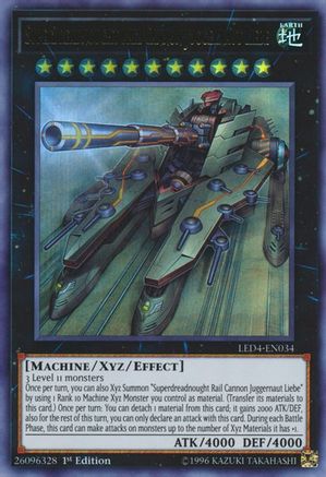 Superdreadnought Rail Cannon Juggernaut Liebe (LED4-EN034) - Legendary Duelists: Sisters of the Rose 1st Edition - Premium Yugioh Single from Konami - Just $1.02! Shop now at Game Crave Tournament Store