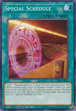 Special Schedule (LED4-EN044) - Legendary Duelists: Sisters of the Rose 1st Edition - Premium Yugioh Single from Konami - Just $0.08! Shop now at Game Crave Tournament Store