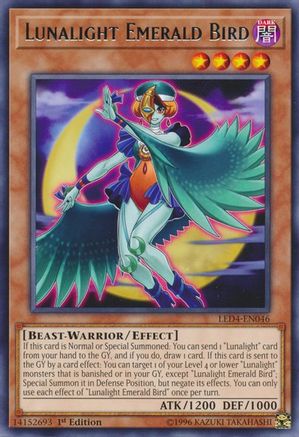 Lunalight Emerald Bird (LED4-EN046) - Legendary Duelists: Sisters of the Rose 1st Edition - Premium Yugioh Single from Konami - Just $0.15! Shop now at Game Crave Tournament Store