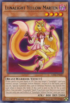 Lunalight Yellow Marten (LED4-EN047) - Legendary Duelists: Sisters of the Rose 1st Edition - Premium Yugioh Single from Konami - Just $0.34! Shop now at Game Crave Tournament Store