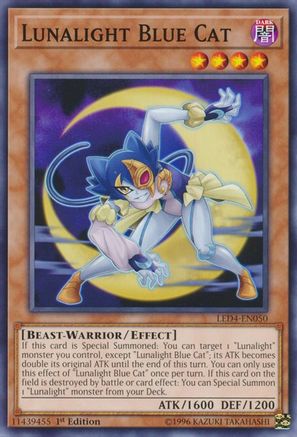 Lunalight Blue Cat (LED4-EN050) - Legendary Duelists: Sisters of the Rose 1st Edition - Premium Yugioh Single from Konami - Just $0.25! Shop now at Game Crave Tournament Store