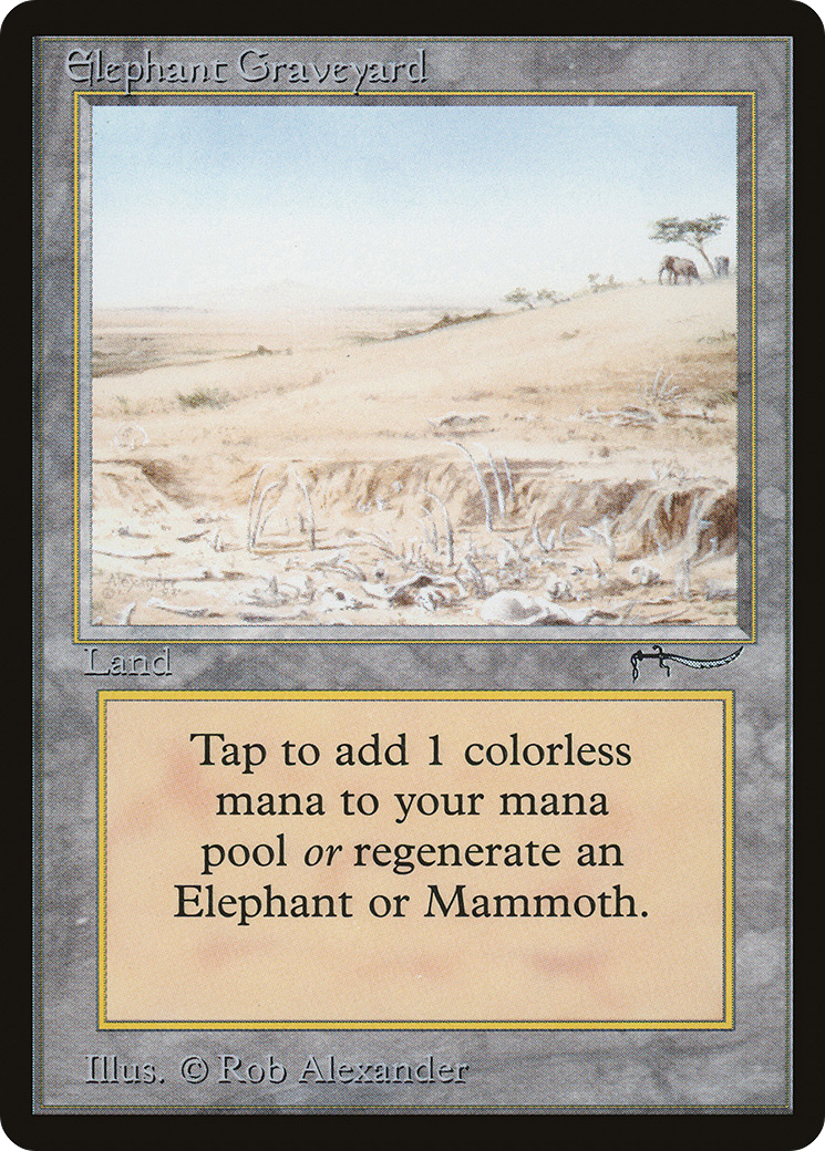 Elephant Graveyard (ARN-074) - Arabian Nights - Premium MTG Single from Wizards of the Coast - Just $65.44! Shop now at Game Crave Tournament Store