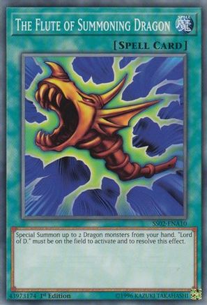 The Flute of Summoning Dragon (SS02-ENA10) - Speed Duel Decks: Duelists of Tomorrow 1st Edition - Premium Yugioh Single from Konami - Just $0.26! Shop now at Game Crave Tournament Store