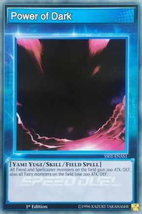 Power of Dark (SS01-ENAS1) - Speed Duel Decks: Destiny Masters 1st Edition - Premium Yugioh Single from Konami - Just $0.25! Shop now at Game Crave Tournament Store
