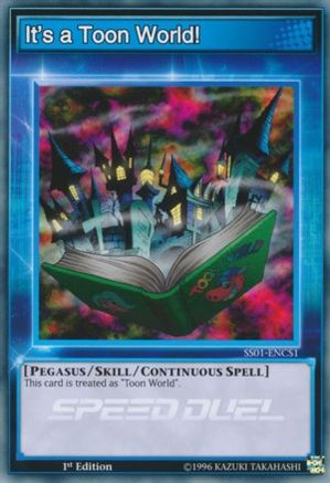 It's a Toon World! (SS01-ENCS1) - Speed Duel Decks: Destiny Masters 1st Edition - Premium Yugioh Single from Konami - Just $0.34! Shop now at Game Crave Tournament Store