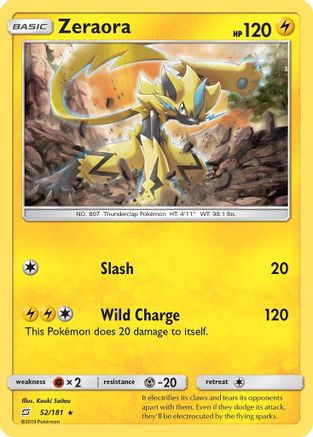 Zeraora 52/181 - Team Up Holofoil - Premium Pokemon Single from Nintendo - Just $0.89! Shop now at Game Crave Tournament Store