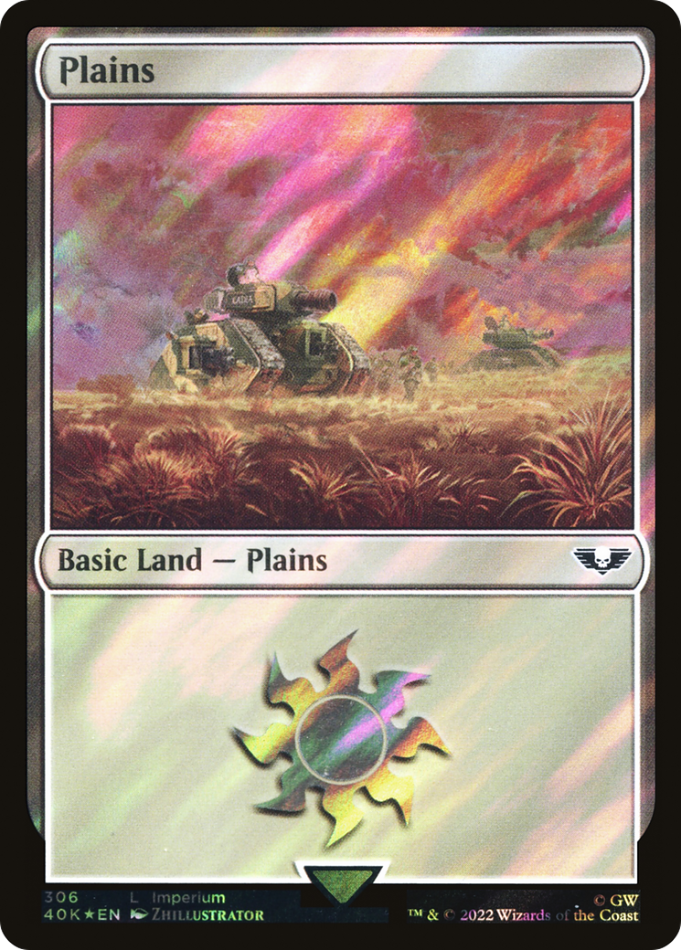Plains (40K-306★) - Warhammer 40,000 Commander Foil - Premium MTG Single from Wizards of the Coast - Just $0.39! Shop now at Game Crave Tournament Store