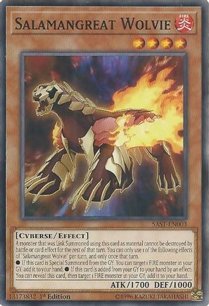 Salamangreat Wolvie (SAST-EN003) - Savage Strike Unlimited - Premium Yugioh Single from Konami - Just $0.25! Shop now at Game Crave Tournament Store