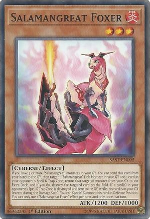 Salamangreat Foxer (SAST-EN005) - Savage Strike 1st Edition - Premium Yugioh Single from Konami - Just $0.25! Shop now at Game Crave Tournament Store