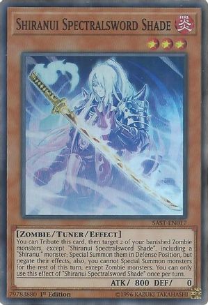 Shiranui Spectralsword Shade (SAST-EN017) - Savage Strike Unlimited - Premium Yugioh Single from Konami - Just $0.28! Shop now at Game Crave Tournament Store