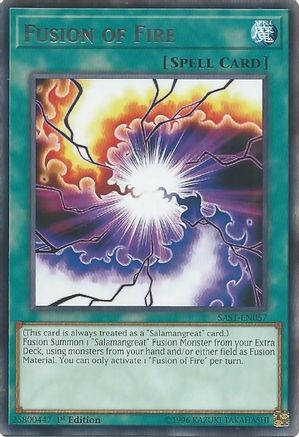 Fusion of Fire (SAST-EN057) - Savage Strike 1st Edition - Premium Yugioh Single from Konami - Just $0.23! Shop now at Game Crave Tournament Store