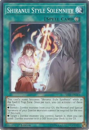Shiranui Style Solemnity (SAST-EN064) - Savage Strike 1st Edition - Premium Yugioh Single from Konami - Just $0.25! Shop now at Game Crave Tournament Store
