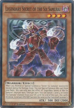 Legendary Secret of the Six Samurai (SAST-EN093) - Savage Strike Unlimited - Premium Yugioh Single from Konami - Just $0.35! Shop now at Game Crave Tournament Store