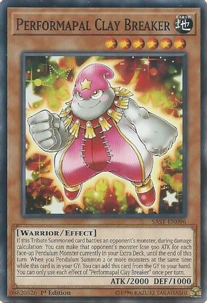 Performapal Clay Breaker (SAST-EN096) - Savage Strike Unlimited - Premium Yugioh Single from Konami - Just $0.25! Shop now at Game Crave Tournament Store