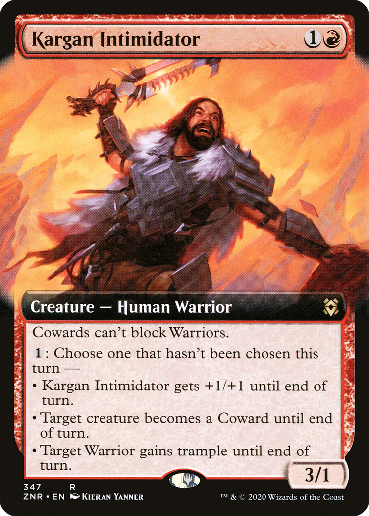 Kargan Intimidator (ZNR-347) - Zendikar Rising: (Extended Art) - Premium MTG Single from Wizards of the Coast - Just $0.08! Shop now at Game Crave Tournament Store