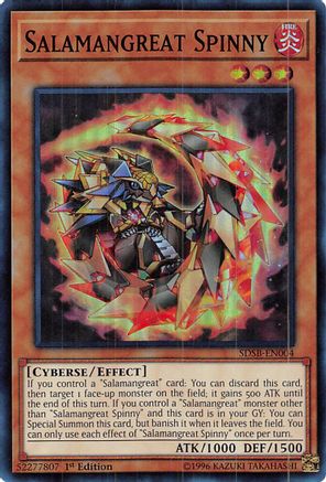 Salamangreat Spinny (SDSB-EN004) - Structure Deck: Soulburner 1st Edition - Premium Yugioh Single from Konami - Just $0.36! Shop now at Game Crave Tournament Store
