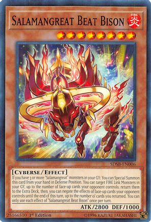 Salamangreat Beat Bison (SDSB-EN006) - Structure Deck: Soulburner 1st Edition - Premium Yugioh Single from Konami - Just $0.25! Shop now at Game Crave Tournament Store