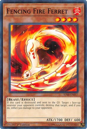 Fencing Fire Ferret (SDSB-EN017) - Structure Deck: Soulburner 1st Edition - Premium Yugioh Single from Konami - Just $0.25! Shop now at Game Crave Tournament Store