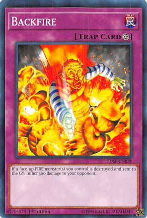 Backfire (SDSB-EN038) - Structure Deck: Soulburner 1st Edition - Premium Yugioh Single from Konami - Just $0.25! Shop now at Game Crave Tournament Store