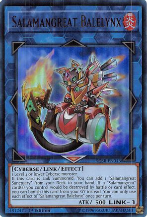 Salamangreat Balelynx (SDSB-EN043) - Structure Deck: Soulburner 1st Edition - Premium Yugioh Single from Konami - Just $0.51! Shop now at Game Crave Tournament Store
