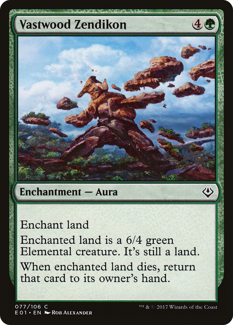 Vastwood Zendikon (E01-077) - Archenemy: Nicol Bolas - Premium MTG Single from Wizards of the Coast - Just $0.08! Shop now at Game Crave Tournament Store