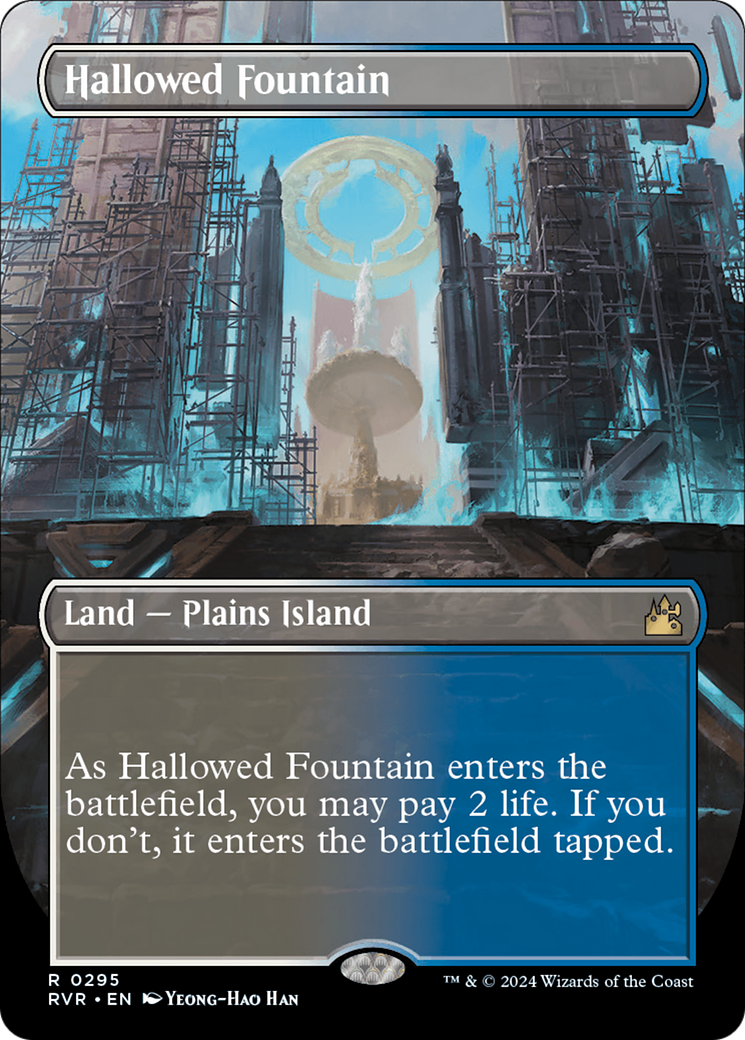Hallowed Fountain (RVR-295) - Ravnica Remastered (Borderless) Foil - Premium MTG Single from Wizards of the Coast - Just $5.97! Shop now at Game Crave Tournament Store